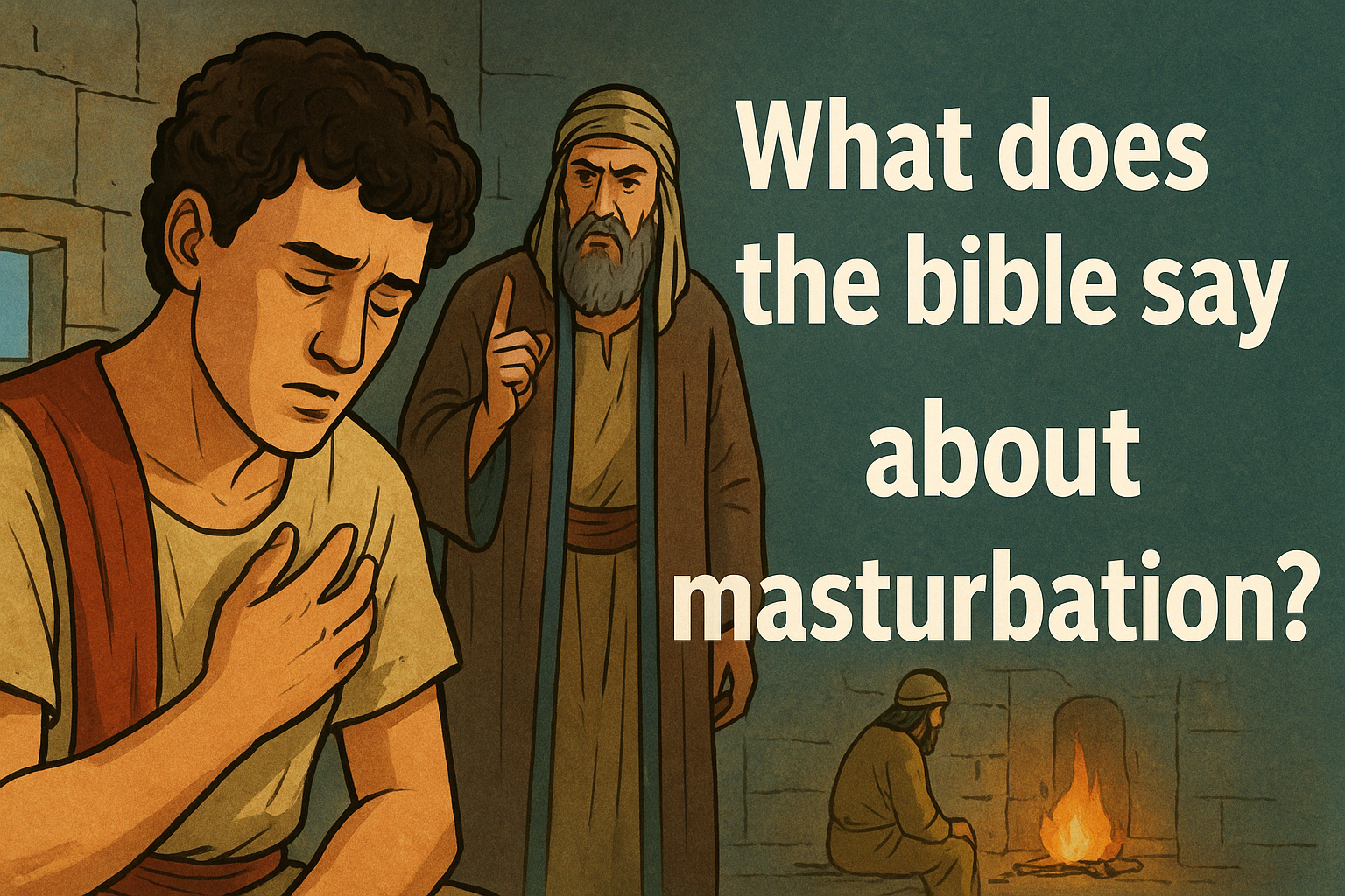 Cartoon illustration representing what does the bible say about masterbation
